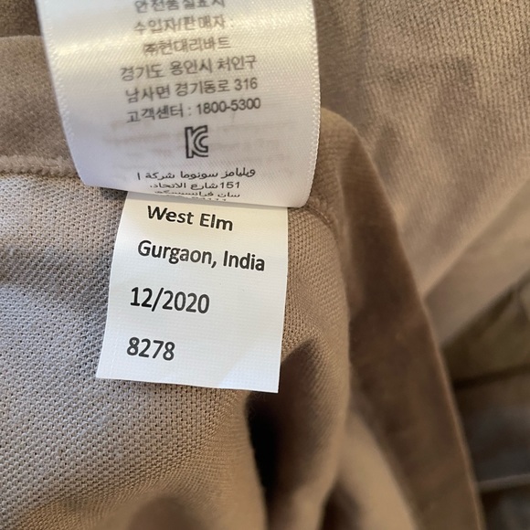 2 West Elm Cotton Velvet Curtains 48x108 Mocha - Picture 7 of 11